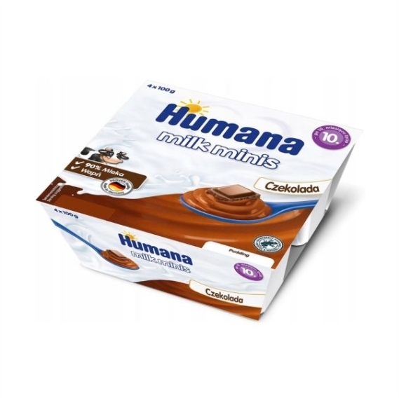 Humana Deserek mleczny o smaku czekoladowym 4 x 100 g