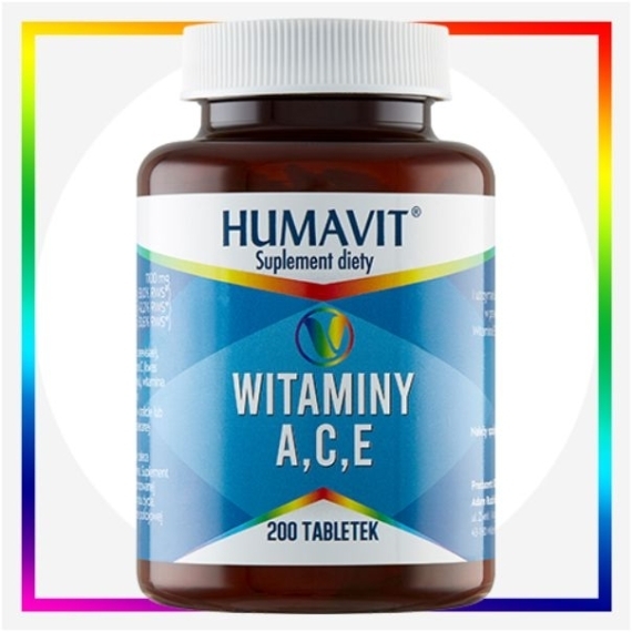 Humavit V drożdże piwne z witaminami A, C, E 200 tabletek