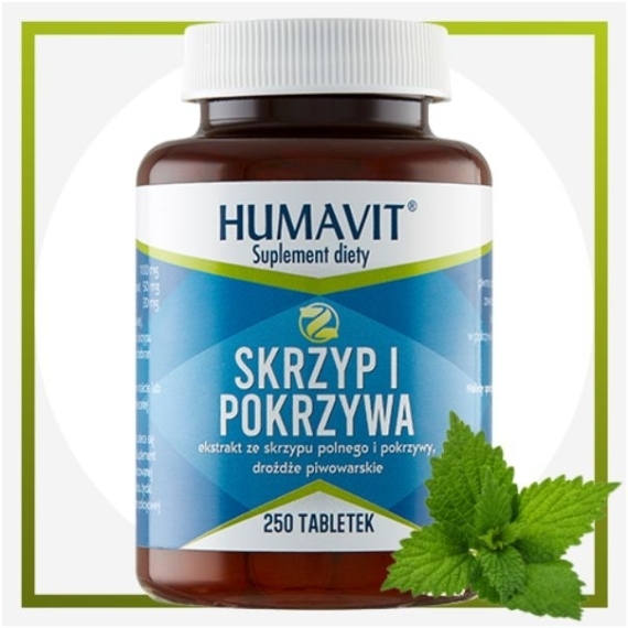 Humavit Z drożdże piwne skrzyp pokrzywa 250 tabletek