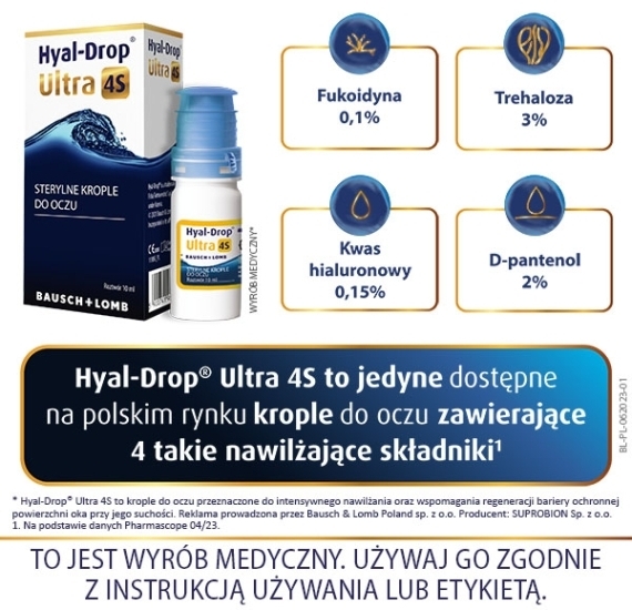 Hyal-Drop Ultra 4S krople do oczu 10 ml