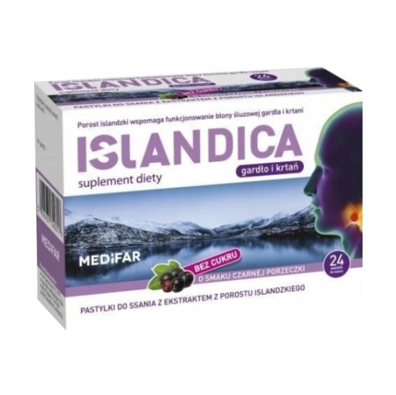 ISLANDICA bez cukru24 tabletki do ssania