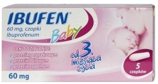 Ibufen Baby czopki 60 mg 5 sztuk