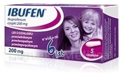 Ibufen czopki 200 mg 5 sztuk