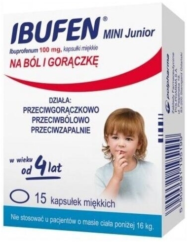 Ibufen mini Junior 100 mg 15 kapsułek miękkich