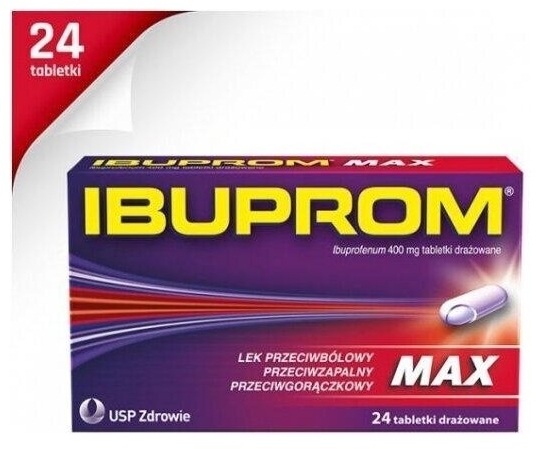 Ibuprom MAX 400 mg - 24 tabletki drażowane