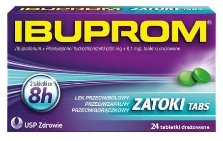Ibuprom Zatoki Tabs 24 tabletki
