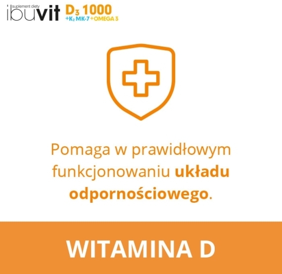 Ibuvit D3 1000 + K2 MK-7 Omega 30 kapsułek