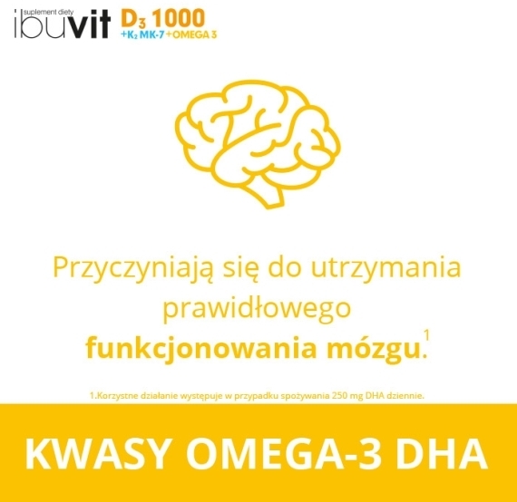 Ibuvit D3 1000 + K2 MK-7 Omega 30 kapsułek