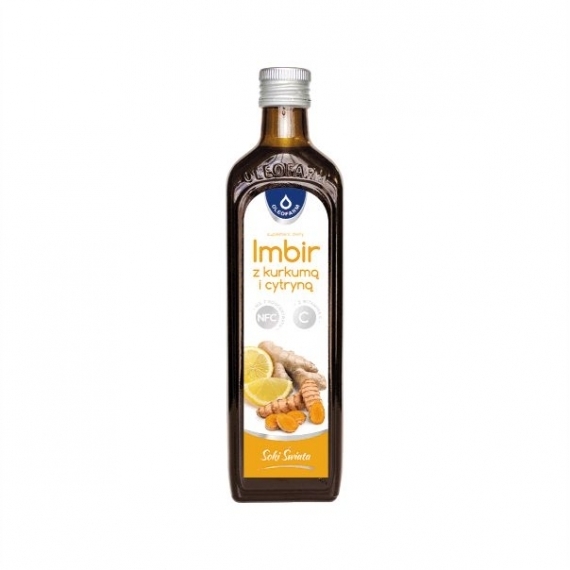 Imbir z kurkumą i cytryną z Witaminą C 490 ml