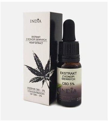 India Ekstrakt z konopi siewnej CBD 5% 10 ml
