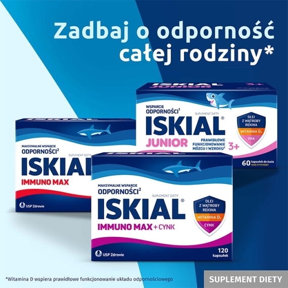 Iskial Immuno Max + Witamina C 120 kapsułek