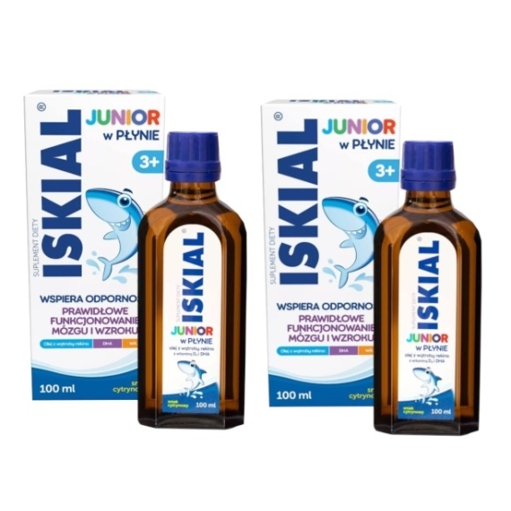 Iskial Junior w płynie smak cytrynowy 100 ml Wielopak x2