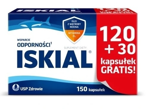 Iskial olej z wątroby rekina tran 120+30 kapsułek
