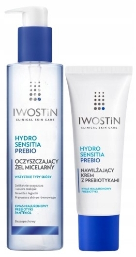 Iwostin Hydro Prebio Zestaw Żel micelarny 200ml + Krem nawilżający 50ml