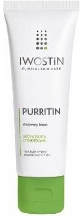 Iwostin Purritin Aktywny krem do pielęgnacji cery tłustej i trądzikowej 40 ml