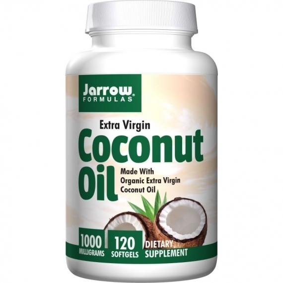 Jarrow BIO Coconut Oil Extra Virgin - Olej Kokosowy 1000 mg 120 kapsułek