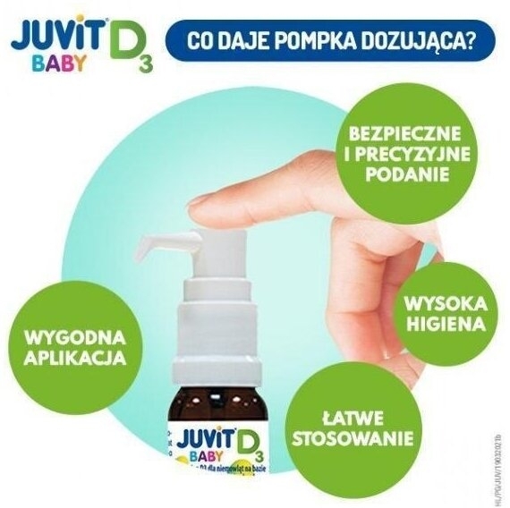 Juvit Baby D3 (z pompką) krople doustne 10 ml