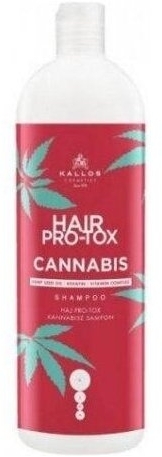 KALLOS KJMN HAIR PRO-TOX CANNABIS Szampon do włosów z olejen z nasion konopi 1000 ml