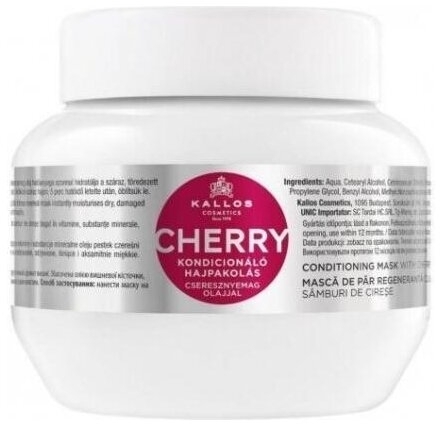KALLOS KJMN Maska do włosów nawilżająca Cherry 275 ml
