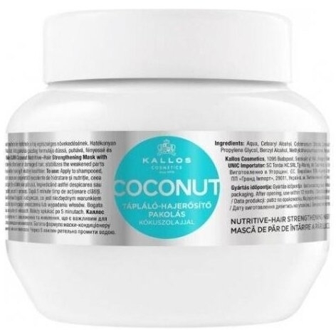KALLOS KJMN Maska do włosów odżywczo - wzmacniająca COCONUT 275 ml