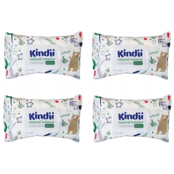 KINDII CHUSTECZKI Natural Balance x 60 Wielopak x4