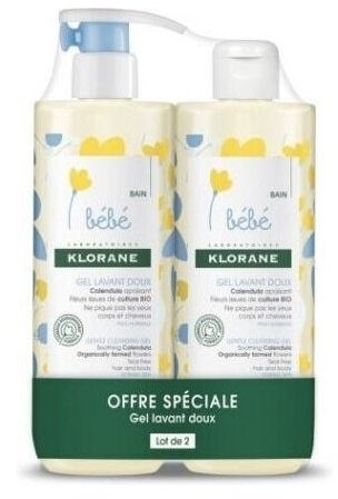 KLORANE BEBE Delikatny Żel Duo 500 + 500ml