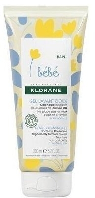 KLORANE BEBE Delikatny żel oczyszczający 200 ml
