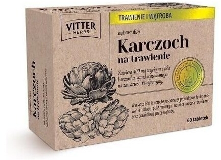 Karczoch na Trawienie VITTER HERBS 60 tabletek