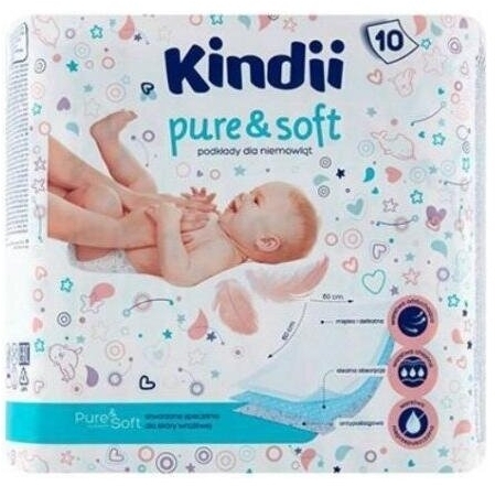 Kindii Podkłady jednorazowe Pure & Soft 60 x 60 10 sztuk