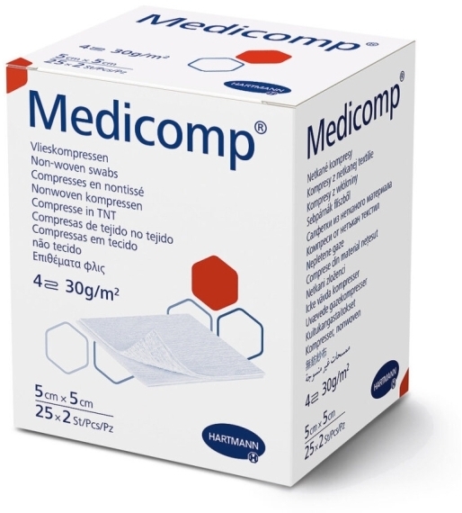 Kompresy z włókniny jałowe MEDICOMP 5 x 5 cm 50 sztuk