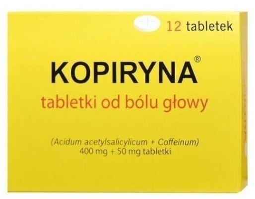 Kopiryna - tabletki od bólu głowy - 12 tabletek