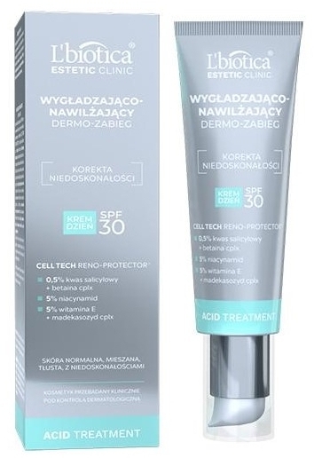 L'BIOTICA ESTETIC CLINIC ACID TREATMENT Wygładzająco-nawilżający Dermo-Zabieg Krem dzień SPF 30 35ml
