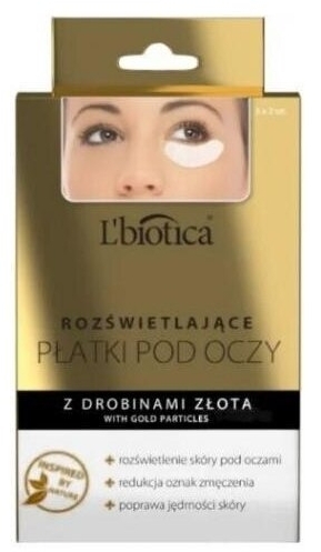 L'BIOTICA Rozświetlające płatki pod oczy 3x2 sztuki