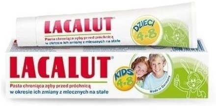 Lacalut pasta do zębów przeciwpróchnicza dla dzieci 4-8 lat 50 ml