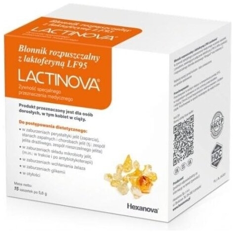Lactinova Błonnik z laktoferyną LF95 15 saszetek