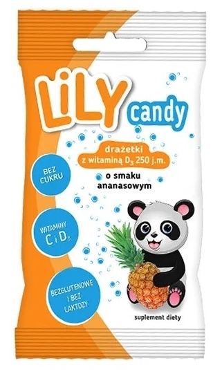 Lily drażetki z witaminami o smaku ananasowym 40 g