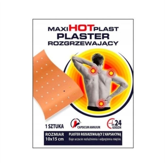 MAXIHOTPLAST Plaster rozgrzewający 10x15cm 1 szt