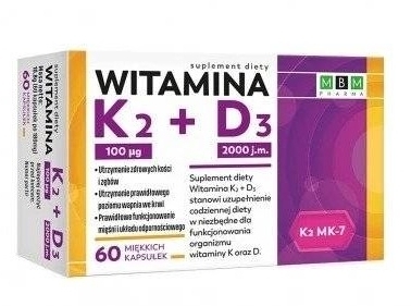 MBM Witamina K2 + D3 60 kapsułek