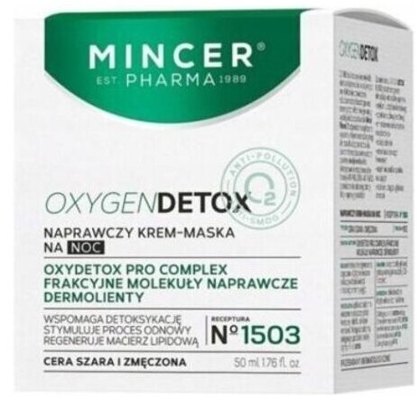 MINCER PHARMA OXYGEN DETOX Krem-maska naprawcza na noc 50 ml
