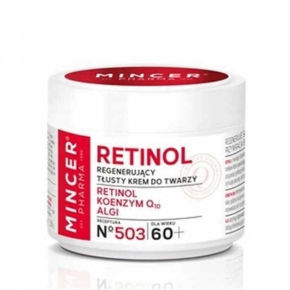 MINCER PHARMA Retinol Krem regenerujący przeciwzmarszczkowy 60+ tłusty 50 ml