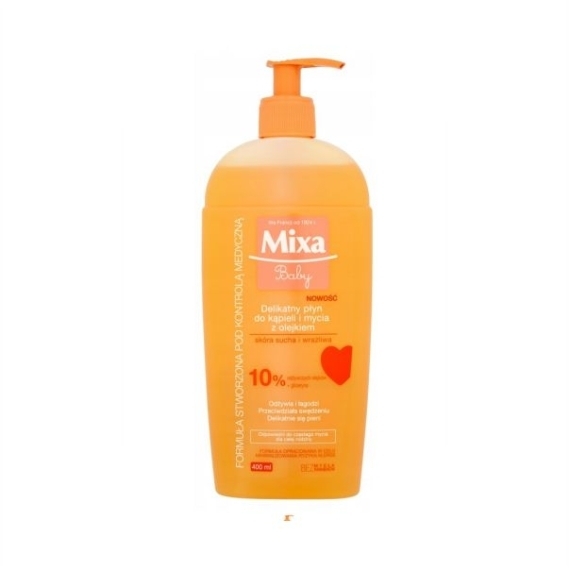 MIXA BABY Płyn do kąpieli i mycia z olejkiem 400 ml