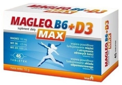 Magleq B6 Max + D3 45 tabletek