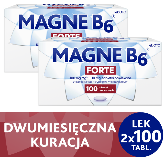 Magne B6 Forte 100 tabletek Wielopak x2
