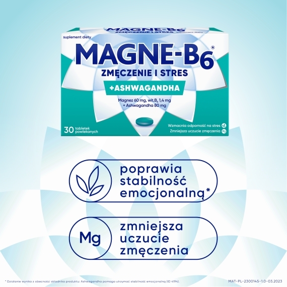 Magne-B6 Zmęczenie i Stres 30 tabletek powlekanych