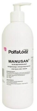 Manusan Płyn Dezynfekujący z Pompką 500 ml