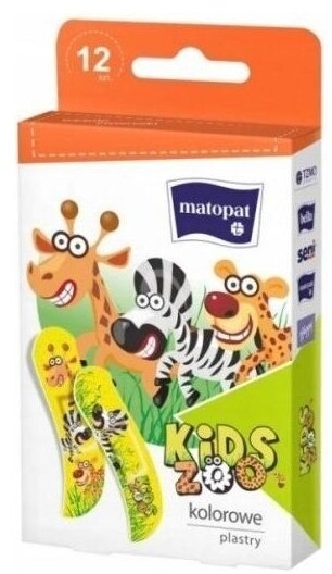 Matopat Kids ZOO Plastry Dla Dzieci 12 szt.