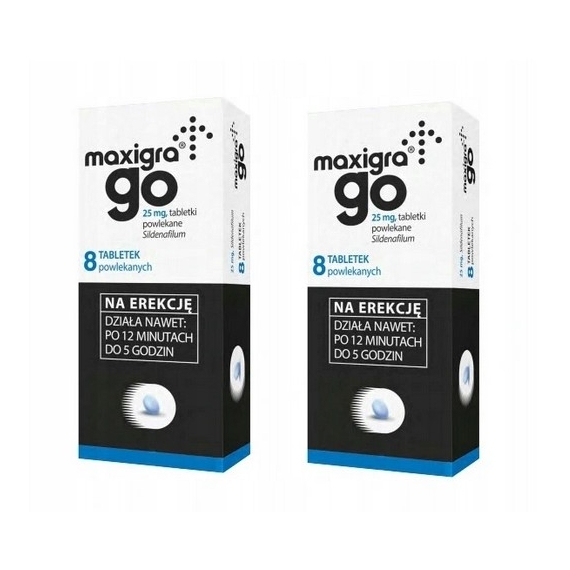 Maxigra Go 0,025 g 8 tabletek powlekanych Wielopak x2