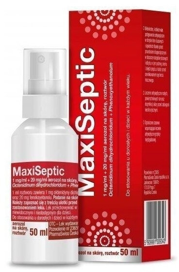 Maxiseptic aerozol na skórę roztwór 50 ml