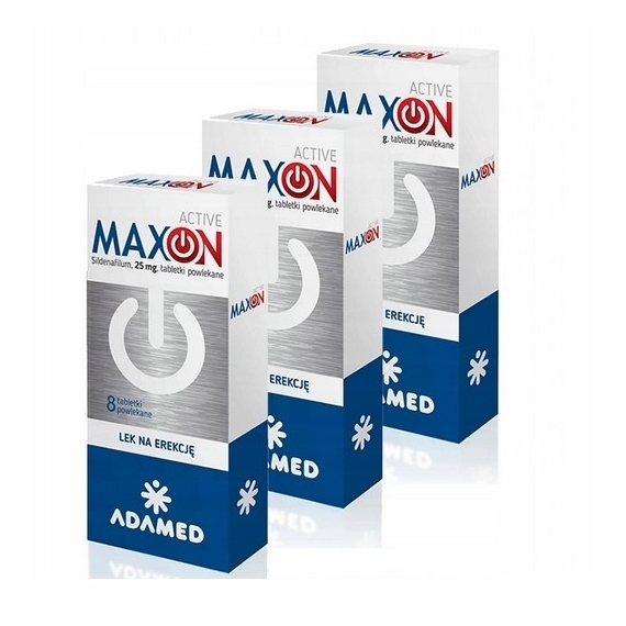 Maxon Active (Sildenafil 25 mg) 8 tabletek Wielopak x3