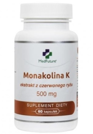 MedFuture Ekstrakt z czerwonego ryżu Monakolina K 500 mg 60 kapsułek